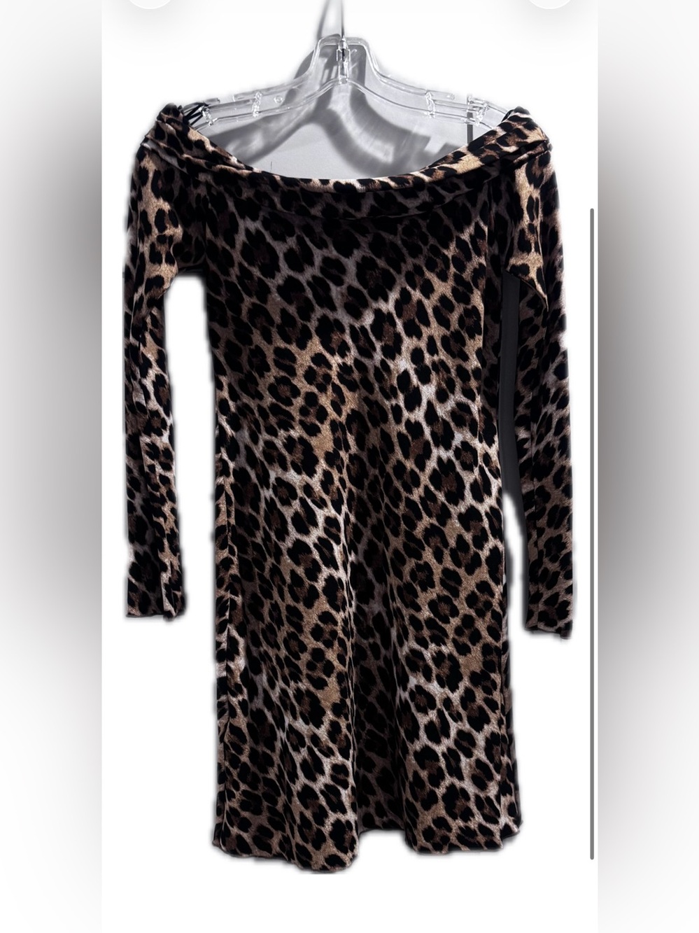Mango Leopard Print Off-Shoulder Dress - Brown, Black